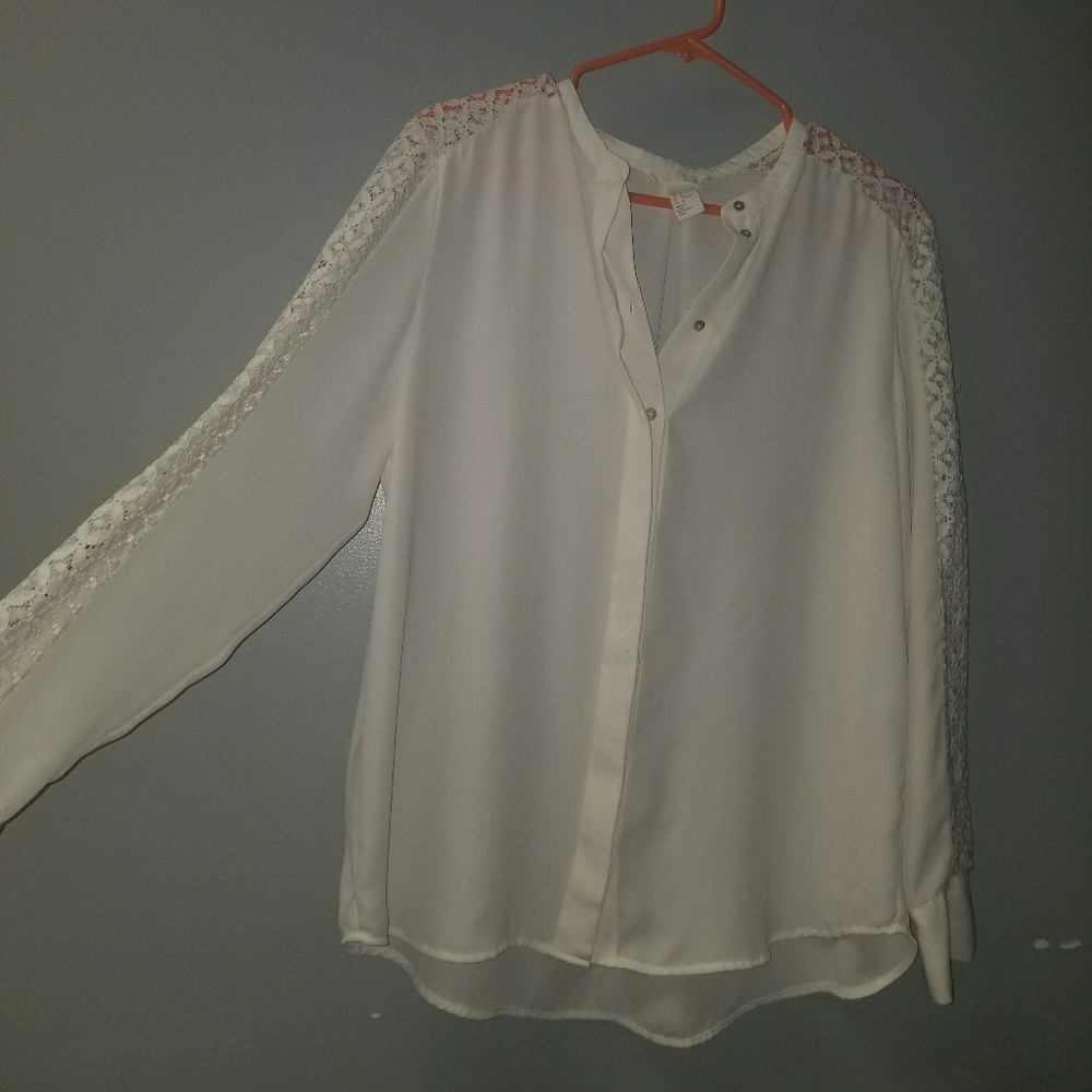 White formal long sleeve